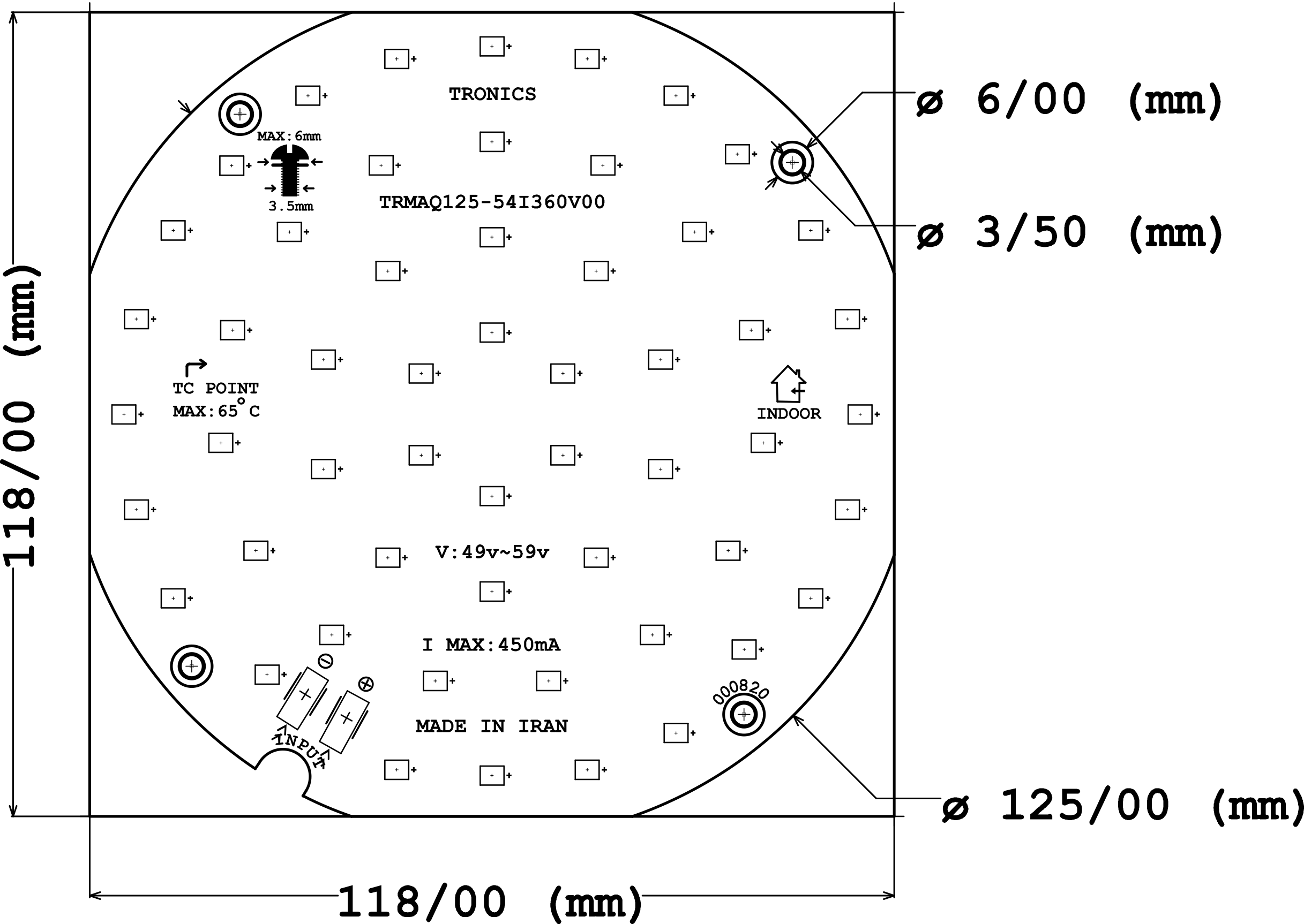 شماتیک ماژول ال ای دی 125-54